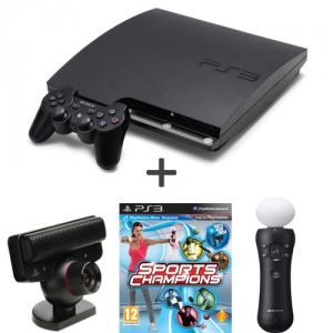 Consola Sony PS3 Slim 320GB+ Joc Sports Champion + Move Starter Pack