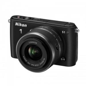 Aparat foto compact Nikon 1 S1 Kit 11-27.5mm (black) + geanta CF-EU06 + card 8GB