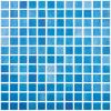 Mozaic piscina niebla azul