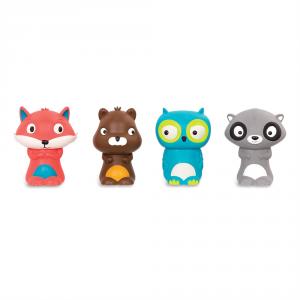 Set 4 papusi pentru degete Animale din padure B.Toys