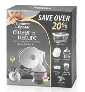 Kit pompa manuala si accesorii Tommee Tippee Closer to Nature