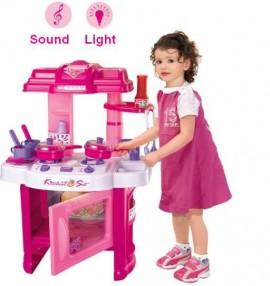 Bucatarie de jucarie copii cu sunete si lumini - Cadoul perfect pentru fetite!
