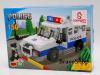 Jucarie constructiva - Masina politie 150 piese, joc compatibil lego