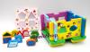 Cub de lemn cu forme geometrice colorate si cifre - Super jucarie educativa pentru copii!