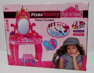 Masa de infrumusetare cu scaunel si pian (12 melodii), oglinda, feon si accesorii - Super jucarie pentru fetita ta!!