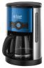 Cafetiera Russell Hobbs gama Cottage Blue cu accent albastru retro si timer programabil; capacitate rezervor apa: 1.8l/12 cesti, 1000 W