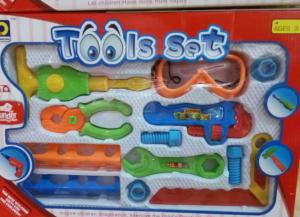Set de scule - unelte si accesorii pentru copii cu casca si bormasina - Manny Tools Set