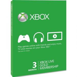 Xbox 360 Live Gold Card 3 Month Membership Card