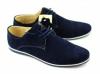 Pantofi bleumarin barbati sport - casual din piele naturala intoarsa -