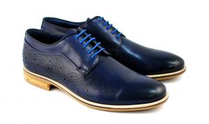 Pantofi barbati casual - eleganti din piele naturala bleumarin - DOL32