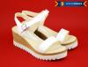 Sandale dama din piele naturala cu platforma 7 cm -