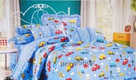 Lenjerie de pat pentru copii cu masini