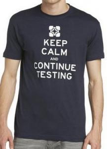 Tricou Portal 2 Keep Calm And Continue Testing Marime M