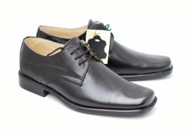 Pantofi negri eleganti barbatesti din piele naturala cu siret - Made in Romania