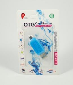 Cititor de carduri (2 in 1) micro USB OTG + USB tip SD/T Flash Card