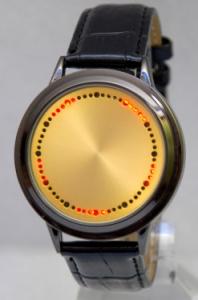 Touch Screen Binary Watch - curea neagra din piele + cutie cadou