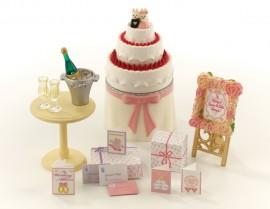 Sylvanian Families Wedding Cake And Accessories