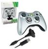 Controller silver xbox360 with play & charge kit