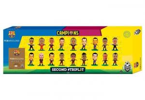 Set Figurine Soccerstarz Barcelona Treble Winners Celebration 18 Player Team Pack A