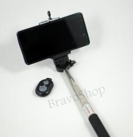 Suport telefon pentru Selfie-uri - Maner telescopic (monopied) cu telecomanda pentru telefon