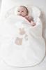BEBEDECO - Sac de dormit Somn Usor pentru nou nascuti cu perna impotriva plagioencefaliei - alb