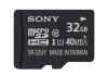 Memory card sony micro sd 32gb - 40mb/s garantie: