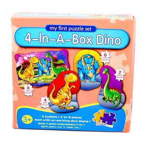 Puzzle 4 in 1 Box Dino - Puzzle educational