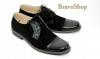 Pantofi negri barbati casual-eleganti din piele naturala - made in