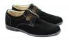 Pantofi casual - eleganti din piele naturala velur neagra -