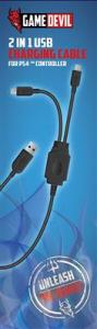 Game Devil 2 In 1 Usb Charging Cable Ps4