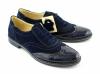 Pantofi barbati bleumarin casual &amp; eleganti din piele naturala (varf lacuit)