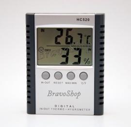 Higrometru (interior) cu termometru (interior - exterior) / Display LCD Aparat de masurat umiditatea si temperatura