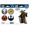 Set Stickers Star Wars 16X11cm Yoda/Symboles