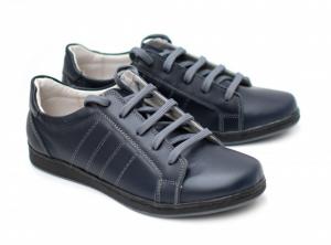 Pantofi / Tenisi barbati sport - casual bleumarin din piele naturala - Adidasi piele - Made in Romania