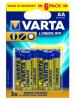 Baterii alcaline Longlife Extra Varta tip AA pachet 6 buc