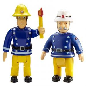 Set 2 Figurine Fireman Sam With Axe And Officer Steele