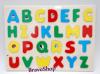 Tabla din lemn cu alfabet (litere colorate) - jucarie educativa pentru