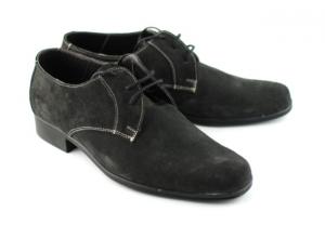 Pantofi barbati piele naturala (Intoarsa) casual-eleganti GRI - Made in Romania!