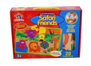 Puzzle din carton - contine 28 de piese model safari - jucarie creativ educativa