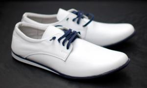 Pantofi barbati sport - casual alb din piele naturala - Made in Romania