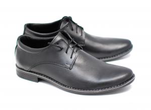 Pantofi negri barbati casual - eleganti din piele naturala mas. 43 - Lichidare de stoc!