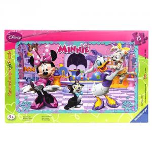 Puzzle Ravensburger Frame Disney Minnie Si Daisy (15 Pcs)