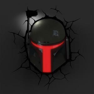 Lampa Star Wars Boba Fett 3D Wall Light With Remote Control