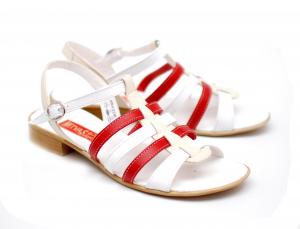 Sandale dama alb din piele naturala - Made in Romania