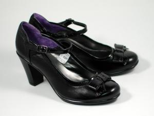Pantofi dama piele naturala cu funda - eleganti - Made in Romania