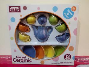 Set Ceramic pentru pictura - Set ceai de jucarie pentru copii