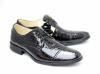 Pantofi negri eleganti barbatesti din piele naturala cu siret mas. 44 - Lichidare de stoc!