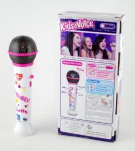 Microfon de jucarie pentru fetite cu muzica, lumini si proiectie de imagini