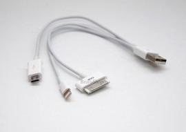 Cablu de date micro USB 3 in1 pentru telefon si tableta