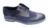 Pantofi barbati casual-eleganti din piele naturala bleumarin cod: